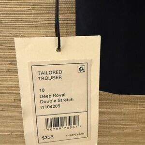 Theory Deep Blue Tailored Trousers